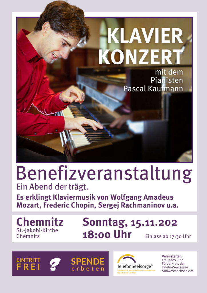 Klavierkonzert mit dem Pianisten Pascal Kaufmann - Ein abend der trägt. Chemnitz St-Jakobi-Kirche